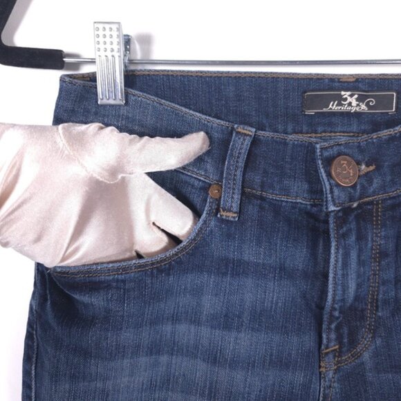 NWT 34 HERITAGE EMMA JANE Mid Rise Straight Leg Jeans N042626 Size 27/33 - Picture 4 of 14